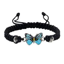 KAREN66 Armband Damen Armschmuck Schmetterlings-Armbänder für Teenager-Mädchen, verstellbare -Schmetterlings-Armbänder für Frauen, niedliche Schmetterlings-Charm-Armbänder (C, One Size) von KAREN66