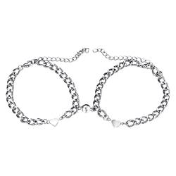 KAREN66 Armband Damen Magnetisches Paar-Armband Paar überträgt nie Liebesgeschenk an Freund Freundin schwört ewige Liebesattraktion (C, One Size) von KAREN66