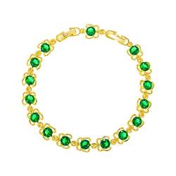 KAREN66 Damenarmband Edelstein Schmuck Gold Schmetterling Armband Schmuck Geschenke für ihre Frauen Mädchen verstellbare Kette (Green, One Size) von KAREN66