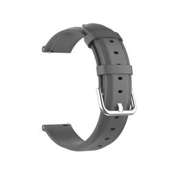 KAREN66 Lederarmband Kompatibel mit TUYOMA LW36 Smartwatch Leder Armband - Weiches Leder Uhrenarmband Replacement Wechselarmband Ersatzarmband für TUYOMA LW36 Smartwatch, Grau von KAREN66