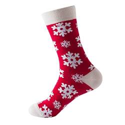 KAREN66 Weihnachtssocken 1 Paare Unisex Kuschelsocken Weihnachten Socken Christmas Socks Lustige Socken Bettsocken Winter Warme Socken Herren Damen von KAREN66