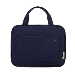 Kulturtasche Damen große Reisetasche Kulturbeutel zum Aufhängen, Faltbare Kosmetiktasche wasserdichte Make-up-Organizer Damen Waschtasche Reise (Blau) von KAREN66