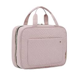 Kulturtasche Damen große Reisetasche Kulturbeutel zum Aufhängen, Faltbare Kosmetiktasche wasserdichte Make-up-Organizer Damen Waschtasche Reise (Rosa) von KAREN66