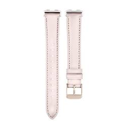 Leder Armband Kompatibel mit Huawei Band 8/Band 9 Armband - Weiches Leder Ersatz Armbänder für Huawei Band 9/Band 8 Smartwatch Lederarmband, Herren Damen (Rosa) von KAREN66