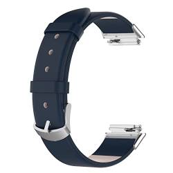 Leder Armband Kompatibel mit Huawei Band 8 Armband - Weiches Leder Ersatz Armbänder für Huawei Band 8 / Band 7 Smartwatch, Herren Damen (Blau) von KAREN66