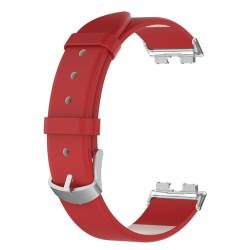 Lederarmband Kompatibel mit Huawei Band 9 Leder Armband - Weiches Leder Uhrenarmband Replacement Wechselarmband Ersatzarmband für Huawei Band 9/Band 8 Smartwatch,Rot von KAREN66