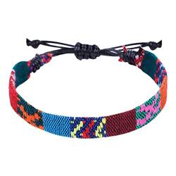 Personalisierbare Armbänder Herren Damen Armband Farbe Seil gewebt Armband verstellbar Boho Surfer Armband für Männer Frauen dünne Seil handgefertigt Strand Armband Halloween Weihnachten (K, One Size) von KAREN66