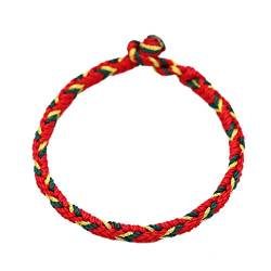 Gewebtes Armband, handgestricktes tibetisches Seil, Handseil, origineller ethnischer Stil, Ruyi-King-Kong-Knoten, rotes Seil-Armband, Männer und Frauen, einfaches Fußkettchen, Paar, glückliches Hands von KARFRI