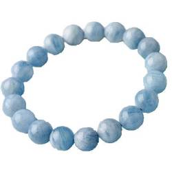 KARFRI Aquamarin-Armband für Damen, Eisart, roher Edelstein, blauer natürlicher Kristall-Armreif von KARFRI