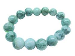 KARFRI Eine Ladung A-Grade burmesischer Jade-Jadeit, hellgrünes, glattes Jade-Perlen-Armband, Jade-Armband, modisches Geschenk von KARFRI
