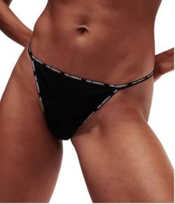 KARL LAGERFELD Damen Karl Lagerfeld Damen G-String Mit Mini-Logo, Schwarz, L von KARL LAGERFELD