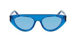 KARL LAGERFELD Damen Kl6043s Sonnenbrille, Blue Transparent, Einheitsgröße von KARL LAGERFELD