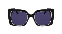 KARL LAGERFELD Damen Kl6126s Sonnenbrille, Schwarz/Weiß, Einheitsgröße von KARL LAGERFELD