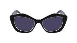 KARL LAGERFELD Damen Kl6127s Sonnenbrille, Schwarz/Weiß, Einheitsgröße von KARL LAGERFELD
