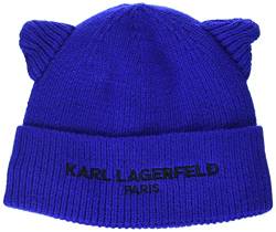 KARL LAGERFELD Damen L2kh7123-blu-one Gr Beanie-Mütze, Blau, Einheitsgröße von KARL LAGERFELD