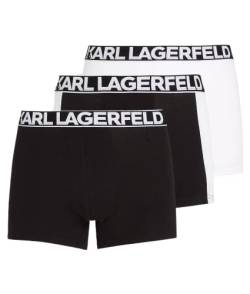 KARL LAGERFELD Herren Karl Lagerfeld Herren Voll Elastische Unterhosen (X3), Schwarz/Weiß, S von KARL LAGERFELD