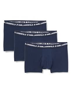 KARL LAGERFELD Herren Logo Monochrome Trunks (3er Pack) Marine M von KARL LAGERFELD
