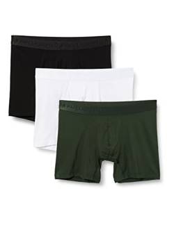 KARL LAGERFELD Herren Premium Lyocell Boxershorts (3er Pack) Schwarz/Khaki/Weiß L von KARL LAGERFELD