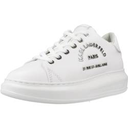 KARL LAGERFELD Kapri Metal Maison Sneaker Logo White Silver KL62539 von KARL LAGERFELD