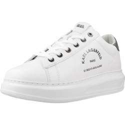 Karl Lagerfeld Damen Sneaker Kapri Maison Karl LACE Weiß Glattleder 41 von KARL LAGERFELD