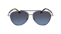 Karl Lagerfeld Men's KL344S Sunglasses, Silver Shiny, Einheitsgröße von KARL LAGERFELD