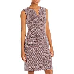 Karl Lagerfeld Paris Damen Tweed Shift Dress with Pockets Kleid, Tomate Multi, 42 von KARL LAGERFELD