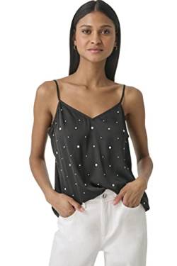 Karl Lagerfeld Paris Damen Weiche ärmellose Tank Alltagsmode Sport Bluse T-Shirt, Schwarz, X-Groß von KARL LAGERFELD