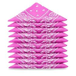 ...KARL LOVEN Bandana 5er Pack 100% Baumwolle Paisley Halstuch Kopf Hals Schal (5er Pack, Pink) von ...KARL LOVEN