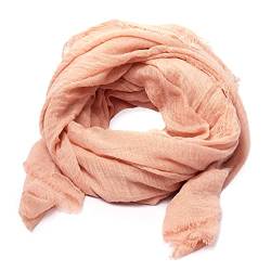 KARL LOVEN Halstücher Damen - Halstuch - Zerknittert - Pashmina - Schal - Hals, Lachs rosa von KARL LOVEN