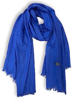 KARMA.DIEM Basic Schal für Damen in angesagten Trendfarben und weicher Premium Stoffqualität (Blau) von KARMA.DIEM