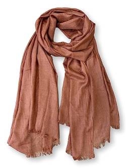 KARMA.DIEM Basic Schal für Damen in angesagten Trendfarben und weicher Premium Stoffqualität (Haselnussbraun) von KARMA.DIEM