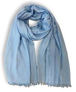 KARMA.DIEM Basic Schal für Damen in angesagten Trendfarben und weicher Premium Stoffqualität (Hellblau) von KARMA.DIEM