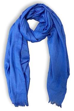KARMA.DIEM Basic Schal für Damen in angesagten Trendfarben und weicher Premium Stoffqualität (Mittelblau) von KARMA.DIEM