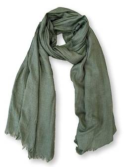 KARMA.DIEM Basic Schal für Damen in angesagten Trendfarben und weicher Premium Stoffqualität (Olivegrün) von KARMA.DIEM