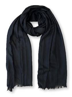 KARMA.DIEM Basic Schal für Damen in angesagten Trendfarben und weicher Premium Stoffqualität (Schwarz) von KARMA.DIEM