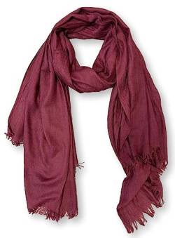 KARMA.DIEM Basic Schal für Damen in angesagten Trendfarben und weicher Premium Stoffqualität (Weinrot) von KARMA.DIEM