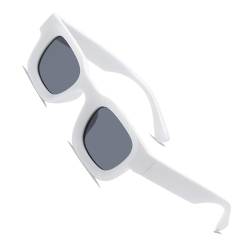 KASFDBMO Coole Futuristen-Sonnenbrille für den Außenbereich, übergroße Schattierungen, Trendsetter, Futuristen, Hipster, mehrfarbig, dicker Rahmen, Sonnenbrille für Damen, D von KASFDBMO