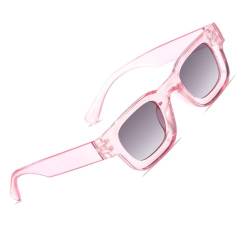 KASFDBMO Coole Futuristen-Sonnenbrille für den Außenbereich, übergroße Schattierungen, Trendsetter, Futuristen, Hipster, mehrfarbig, dicker Rahmen, Sonnenbrille für Damen, Grauer Rahmen, graues Stück von KASFDBMO