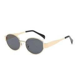 KASFDBMO Modische UV400-Sonnenbrille für Damen und Herren, UV-Schutz-Sonnenbrille mit ovalem Rahmen, Sonnenbrille für Camping, Wandern, Reisen, a von KASFDBMO