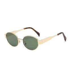 KASFDBMO Modische UV400-Sonnenbrille für Damen und Herren, UV-Schutz-Sonnenbrille mit ovalem Rahmen, Sonnenbrille für Camping, Wandern, Reisen, merhfarbig von KASFDBMO