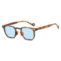 KASFDBMO Modische UV400-Sonnenbrille für Damen und Herren, UV-Schutz-Sonnenbrille mit unregelmäßigem Rahmen, Sonnenbrille zum Autofahren, für Damen, zum Radfahren, Einkaufen, Douhua Blue Slices von KASFDBMO