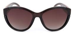 KATRIN JONES - Sonnenbrille Damen Polarisiert | Für Erwachsene und Jugendliche, Inklusive Etui, Polarisationsfilter, UV-400 Filter | Damen Sonnenbrille | Sonnenbrillen (Dunkelbraun/Dunkelbraun) von KATRIN JONES