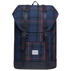 KAUKKO Damen Herren Rucksack Vintage Britischer Stil Reiserucksack für 12 zoll Notebook Lässiger Daypacks Schultaschen, 29 * 15 * 41CM, 17.8L (Schwarz JNL-EP6-12-03) von KAUKKO