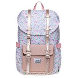 KAUKKO Fertiger Rucksack Damen für die Schule, Uni, Arbeit, Reisen mit Laptopfach für den täglichen Gebrauch, 42 * 26 * 15 cm, 16L, Mini von KAUKKO