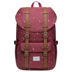 KAUKKO Laptop-Rucksack Funktionale Outdoor Tasche für Reisen & Camping Studentenrucksack für Studenten Universität, Maroon-13, Tille Unique, Elegant von KAUKKO