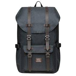 KAUKKO Rucksack Damen Herren Studenten 17 Zoll Backpack für 14" Notebook Lässiger Daypacks Schüler Bag für Wandern 47 cm, 20L von KAUKKO