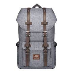 KAUKKO Rucksack Damen Herren Studenten 17 Zoll Backpack für 15" Notebook Lässiger Daypacks Schüler Bag für Wandern 46 cm, 22.4 L von KAUKKO