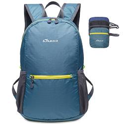 Wasserdicht Faltbarer Rucksack für Damen & Herren 18L - Ultra Leicht Tagesrucksack für den Alltag - Wanderrucksack Sportrucksack von KAUKKO