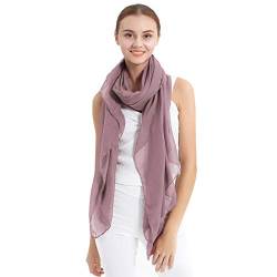 KAVINGKALY Schals für Damen Sommer Schals Baumwolle Leichte Große Lange Gaze Schal Strand Wrap Plain (Haut Pink2) von KAVINGKALY