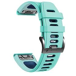 KAVJU 22 x 26 mm Schnellverschluss EasyFit Silikon-Uhrenarmband für Garmin Fenix 6 6X Pro 5 5X 945 Descent MK1 Wirstband Armband, 22mm For For Fenix 5 5 Plus, Achat von KAVJU